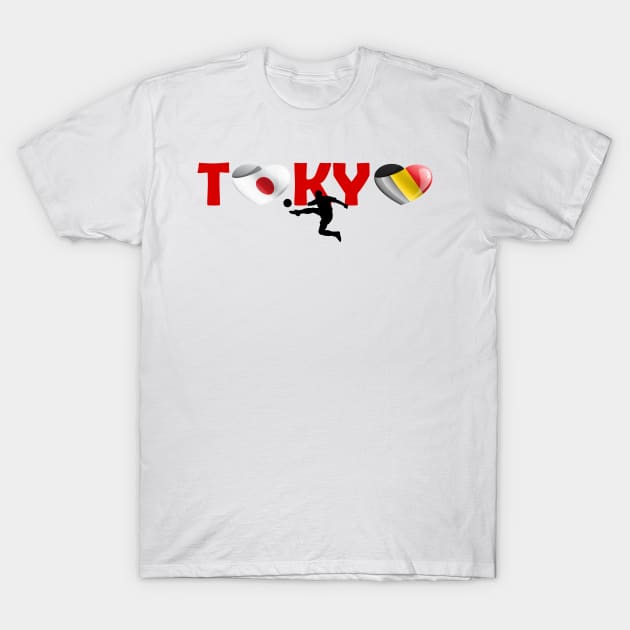 Sports games in Tokyo: Football team from Belgium (BE) T-Shirt by ArtDesignDE